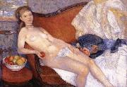 William J.Glackens Girl with Apple painting